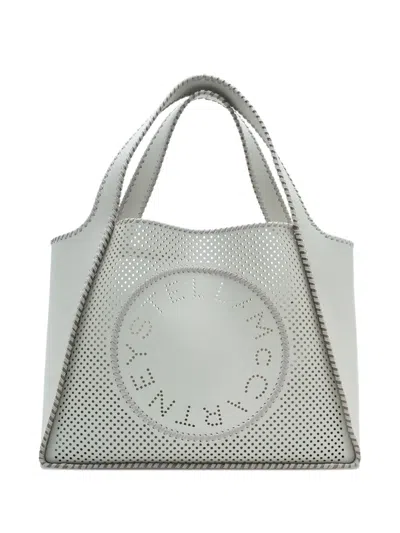 Stella Mccartney Perforated-logo Tote Bag In White