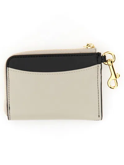 Stella Mccartney Perforated Logo Wallet In Black