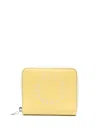 Stella Mccartney Perforated-logo Zip-up Wallet In Yellow