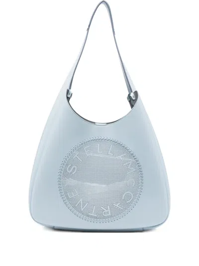 Stella Mccartney Perforated Shoulder Bag In Blue