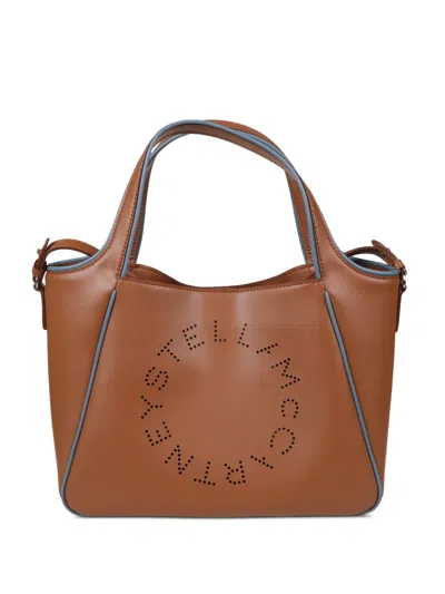 Stella Mccartney Perforated Shoulder Bag In Brown