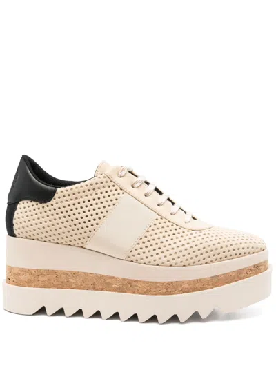 Stella Mccartney Sneakelyse Vegan Colourblock Platform Trainers In Greggio