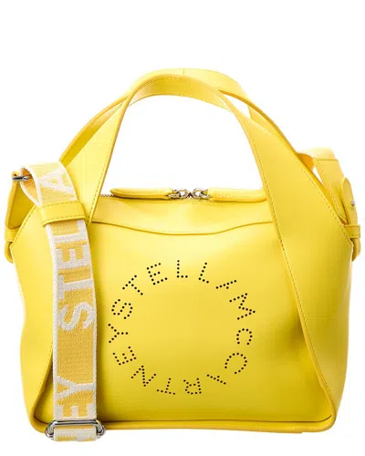Stella Mccartney Perforated Tote In Yellow