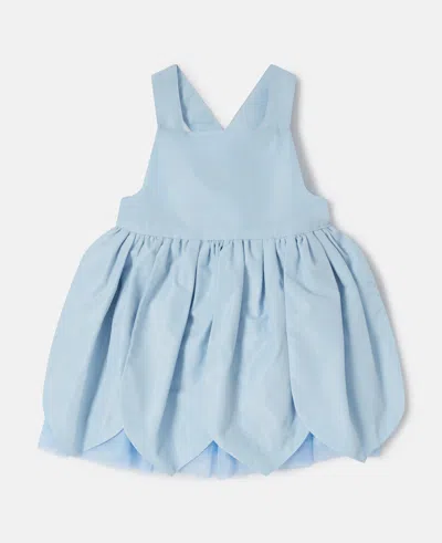 Stella Mccartney Petals Sleeveless Panelled Tulle Dress In Blue