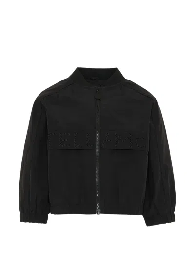 Stella Mccartney Kids' Pierced Bomber Jacket In Black