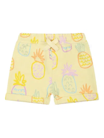 Stella Mccartney Babies' Pinapple-motif Shorts In Yellow
