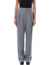 Stella Mccartney Women's Pinced Pants In Light Grey Melange