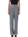 Stella Mccartney Women's Pinced Pants In Light Grey Melange
