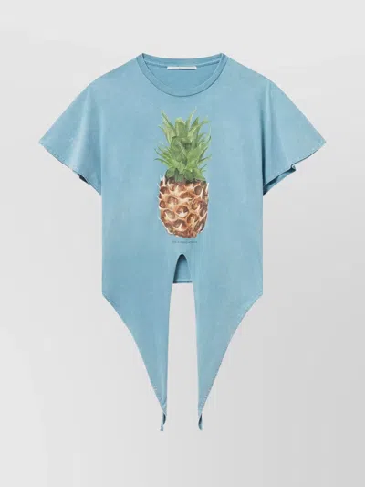 STELLA MCCARTNEY PINEAPPLE ORGANIC COTTON T-SHIRT GRAPHIC PRINT