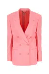 Stella Mccartney Stella Mc Cartney Pink Twill Oversize Blazer In Pink