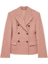 Stella Mccartney Double Breasted Moulded Blazer In Pink