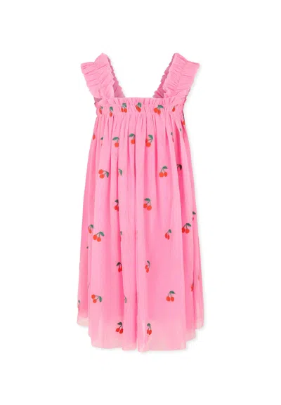 STELLA MCCARTNEY PINK DRESS FOR GIRL WITH CHERRIES