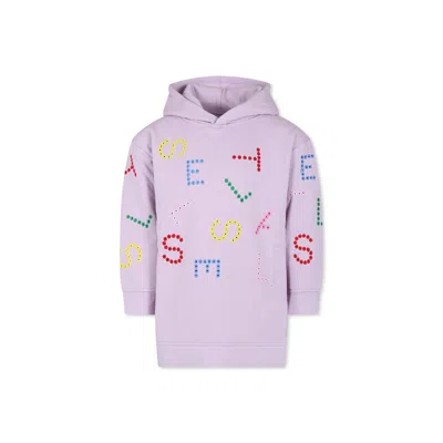 Stella Mccartney Kids' Pink Dress For Girl With Logo In Lilac