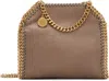 Stella Mccartney Falabella Tiny Shaggy Deer Shoulder Bag In Green