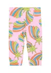 Stella Mccartney Pink Leggings For Baby Girl With Stars In Pink