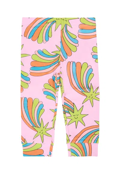 Stella Mccartney Pink Leggings For Baby Girl With Stars