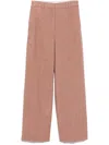 Stella Mccartney Waistband Loop Casual Pants In Pink