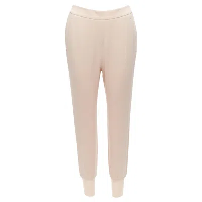 Pre-owned Stella Mccartney Pink Minimalist Elastic Waistband Cropped Jogger Pants It34 Xxs