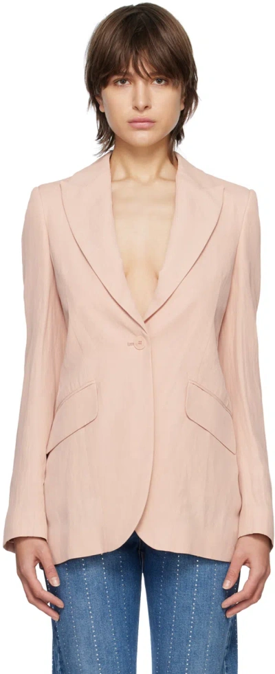 Stella Mccartney Pink Peaked Lapel Blazer In 5900 Rose