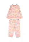 Stella Mccartney Pink Set For Baby Girl With Horses In Multi