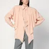 Stella Mccartney Ruffled Silk Long-sleeved Shirt In Pink