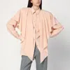 Stella Mccartney Oversized Draped Button-front Shirt In Pink