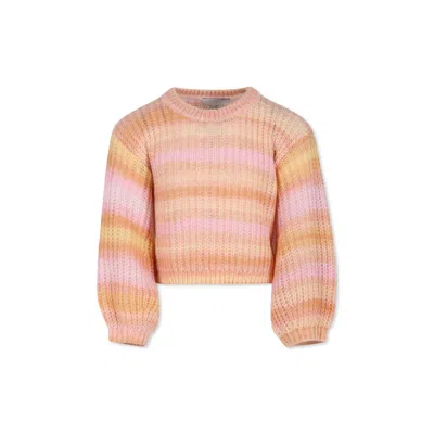 Stella Mccartney Kids' Pink Sweater For Girl In Multi