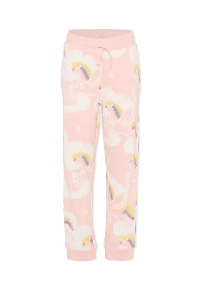 Stella Mccartney Kids' Pink Sweatpants For Girl With Unicorns