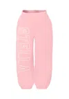 Stella Mccartney Pink Sweatpants For Girl With White Logo In Pink
