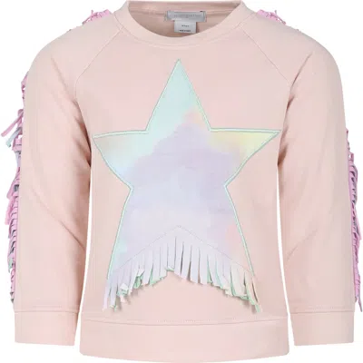 Stella Mccartney Kids' Pink Sweatshirt For Girl With Star