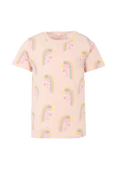 Stella Mccartney Kids' Pink T-shirt For Girl With Unicorn