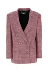 Stella Mccartney + Net Sustain Double-breasted Wool-tweed Blazer