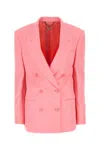 Stella Mccartney Stella Mc Cartney Pink Twill Oversize Blazer In Pink
