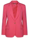 Stella Mccartney Iconic Stretch-cotton Blazer In Pink