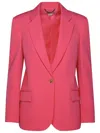 Stella Mccartney Iconic Stretch-cotton Blazer In Pink