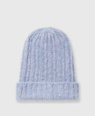 Stella Mccartney Pinstripe Logo Beanie In Iris