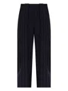 Stella Mccartney Pinstripe-pattern Panelled Trousers In Blau