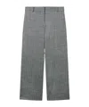 Stella Mccartney Pinstripe Pleated Straight-leg Trousers In Gray