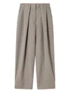 Stella Mccartney Slouchy Paneled Pinstripe Pants In Gray