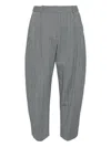 Stella Mccartney Pinstripe Pleated Trousers In Gray