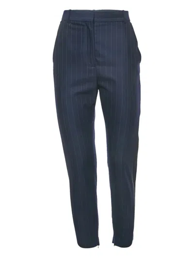 Pre-owned Stella Mccartney Pinstripe Straight Trousers In Blue