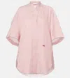 Stella Mccartney Pinstriped Silk Shirt In Pink