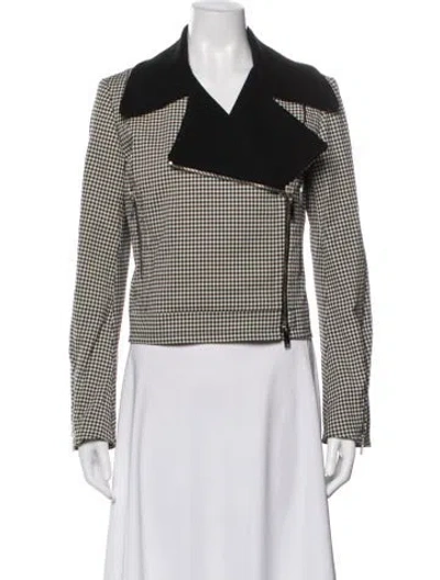 Pre-owned Stella Mccartney Plaid Print Biker Jacket In Multi