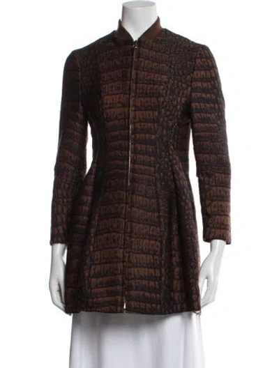 Pre-owned Stella Mccartney Plaid Print Blazer In Brown