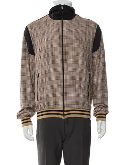 Pre-owned Stella Mccartney Plaid Print Bomber Jacket In Brown
