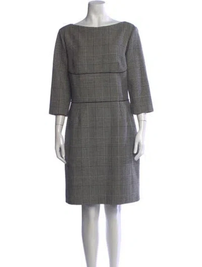 Pre-owned Stella Mccartney Plaid Print Knee-length Dress In Black