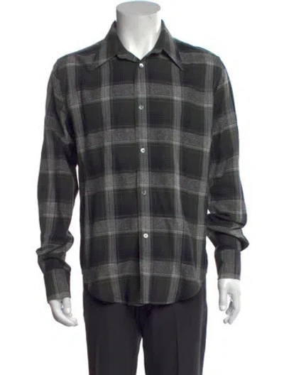 Pre-owned Stella Mccartney Plaid Print Long Sleeve Shirt In Gray