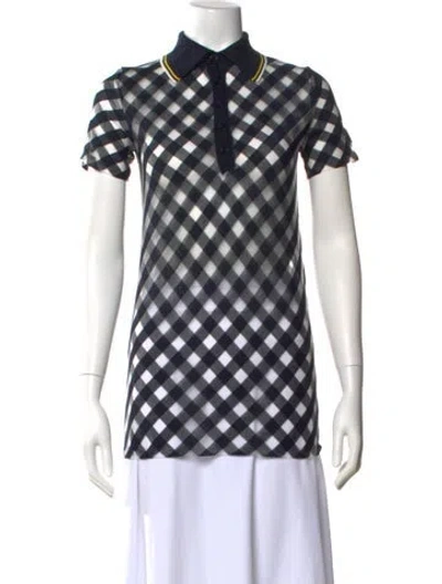 Pre-owned Stella Mccartney Plaid Print Mini Dress In Blue