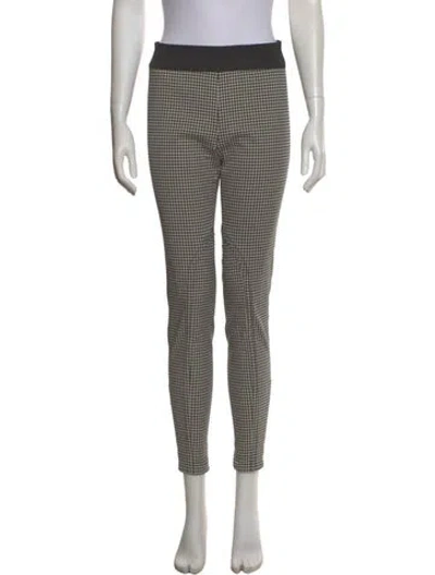 Pre-owned Stella Mccartney Plaid Print Skinny Leg Pants In Black