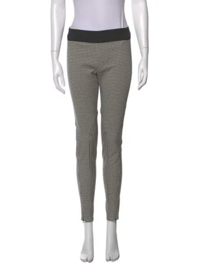 Pre-owned Stella Mccartney Plaid Print Skinny Leg Pants In Black